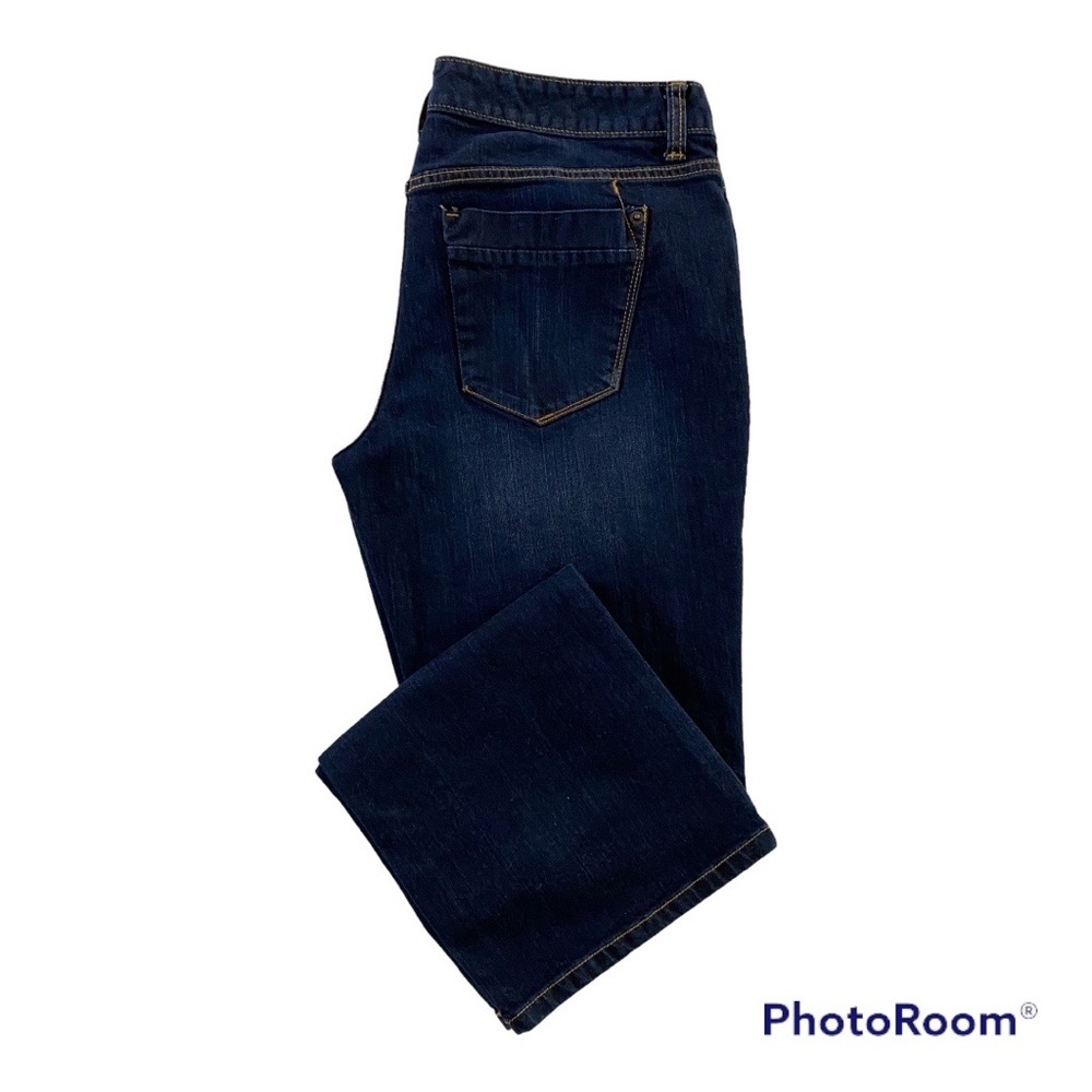 Mossimo Premium Denim Women Curvy Bootcut Jeans Dark Blue 12S